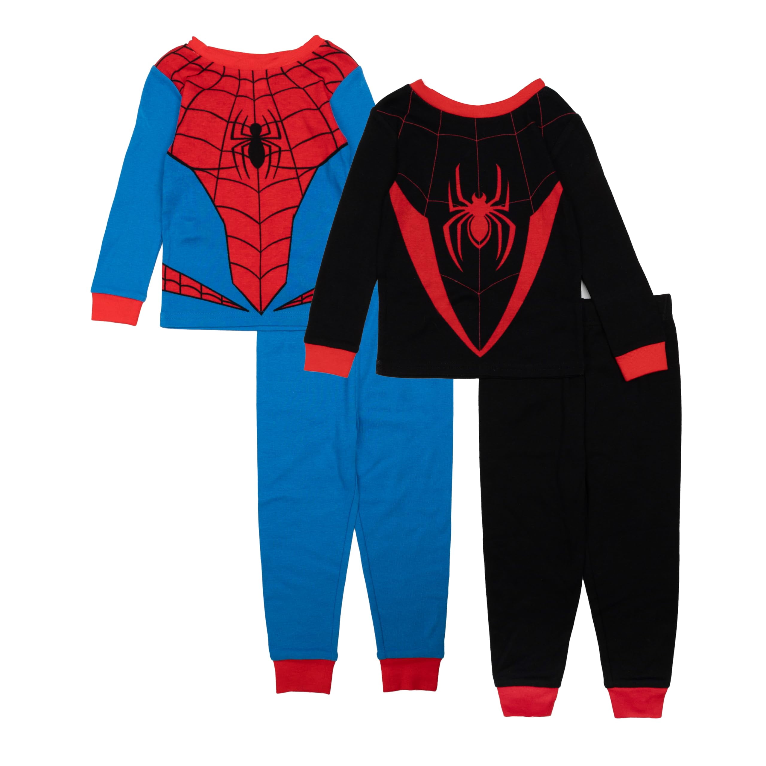 Marvel Toddler Boys' Spiderman Pajama Set, 4 Piece Set